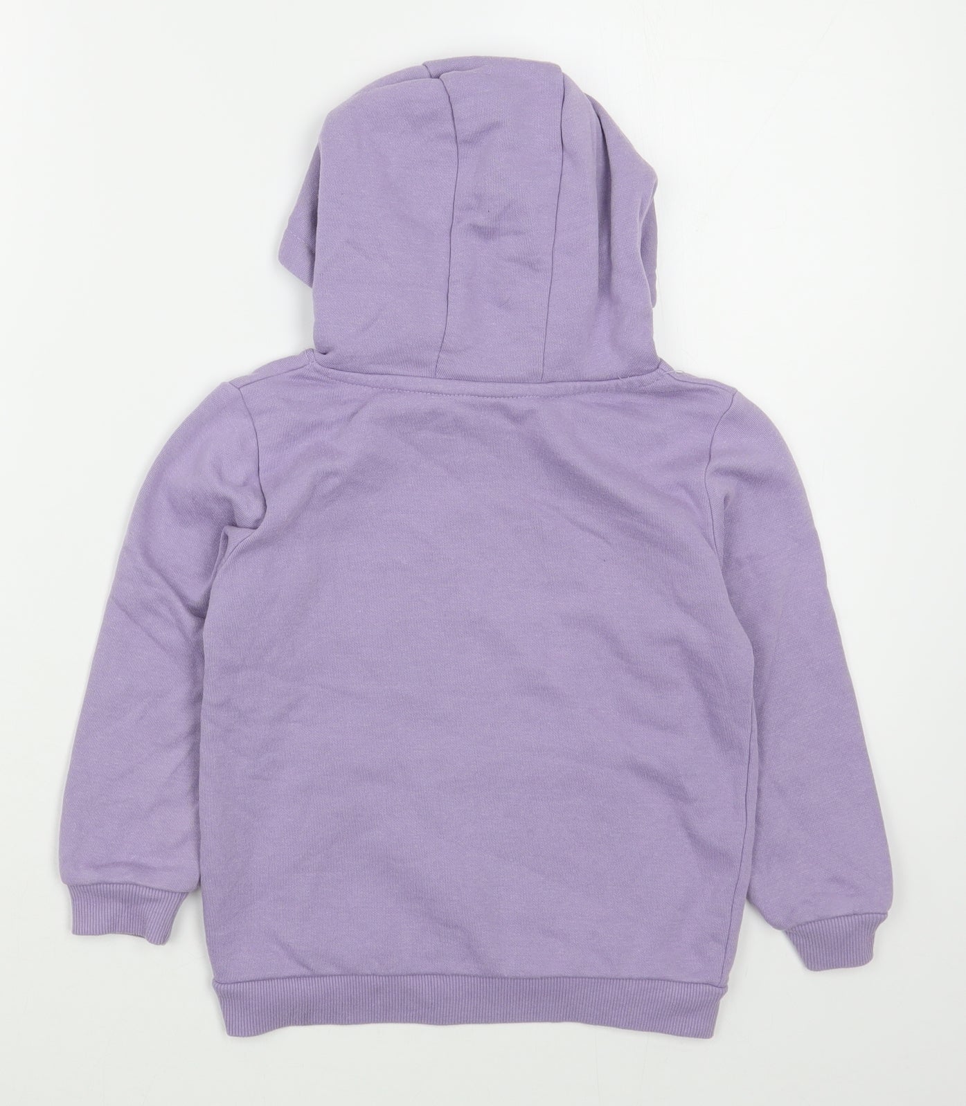 Dunnes Stores Girls Purple  Cotton Pullover Hoodie Size 5-6 Years  Pullover