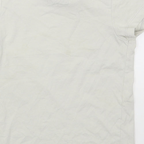 Matalan Boys White  100% Cotton Basic T-Shirt Size 6 Years Round Neck Pullover