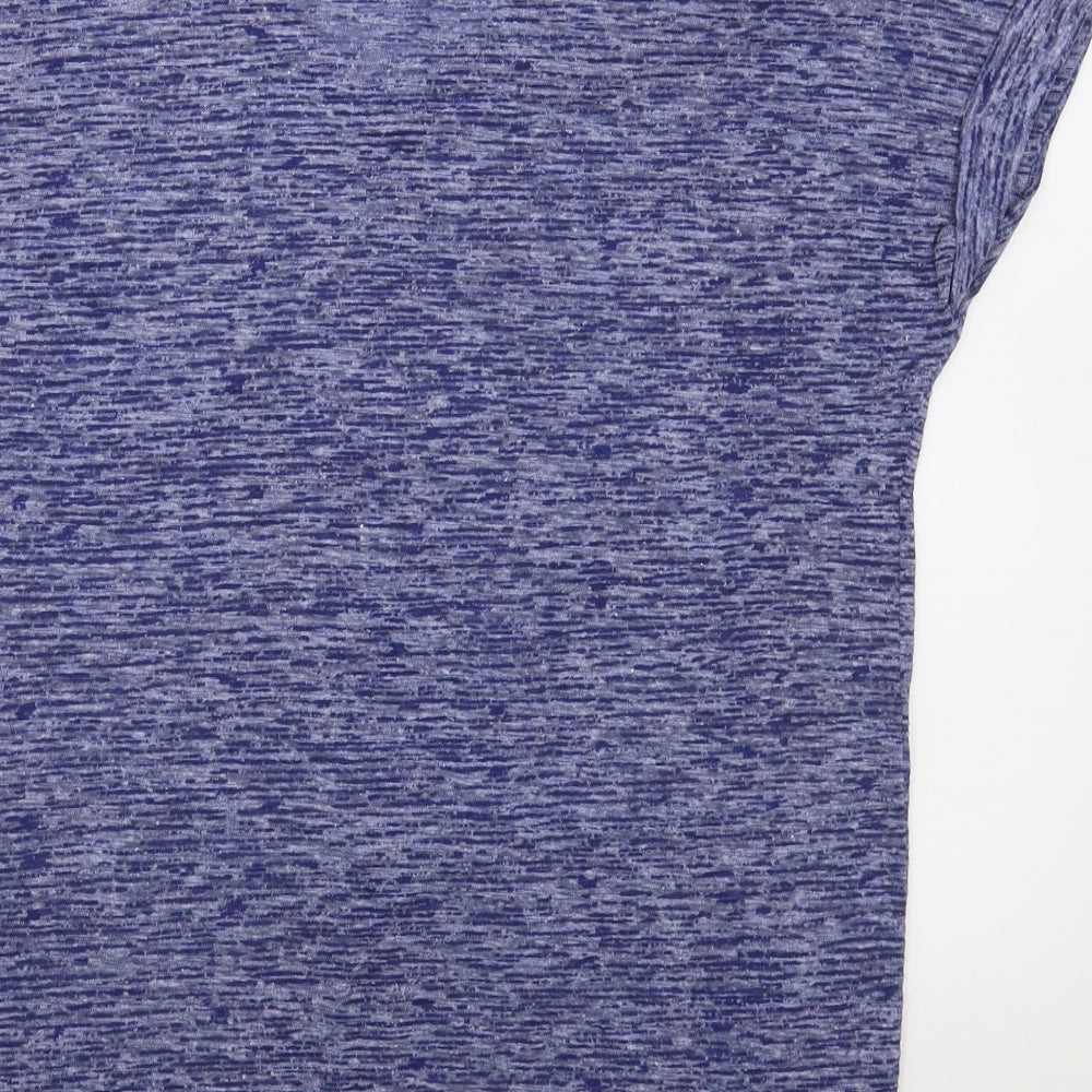 NEXT Womens Blue  Polyester Basic T-Shirt Size 10 V-Neck