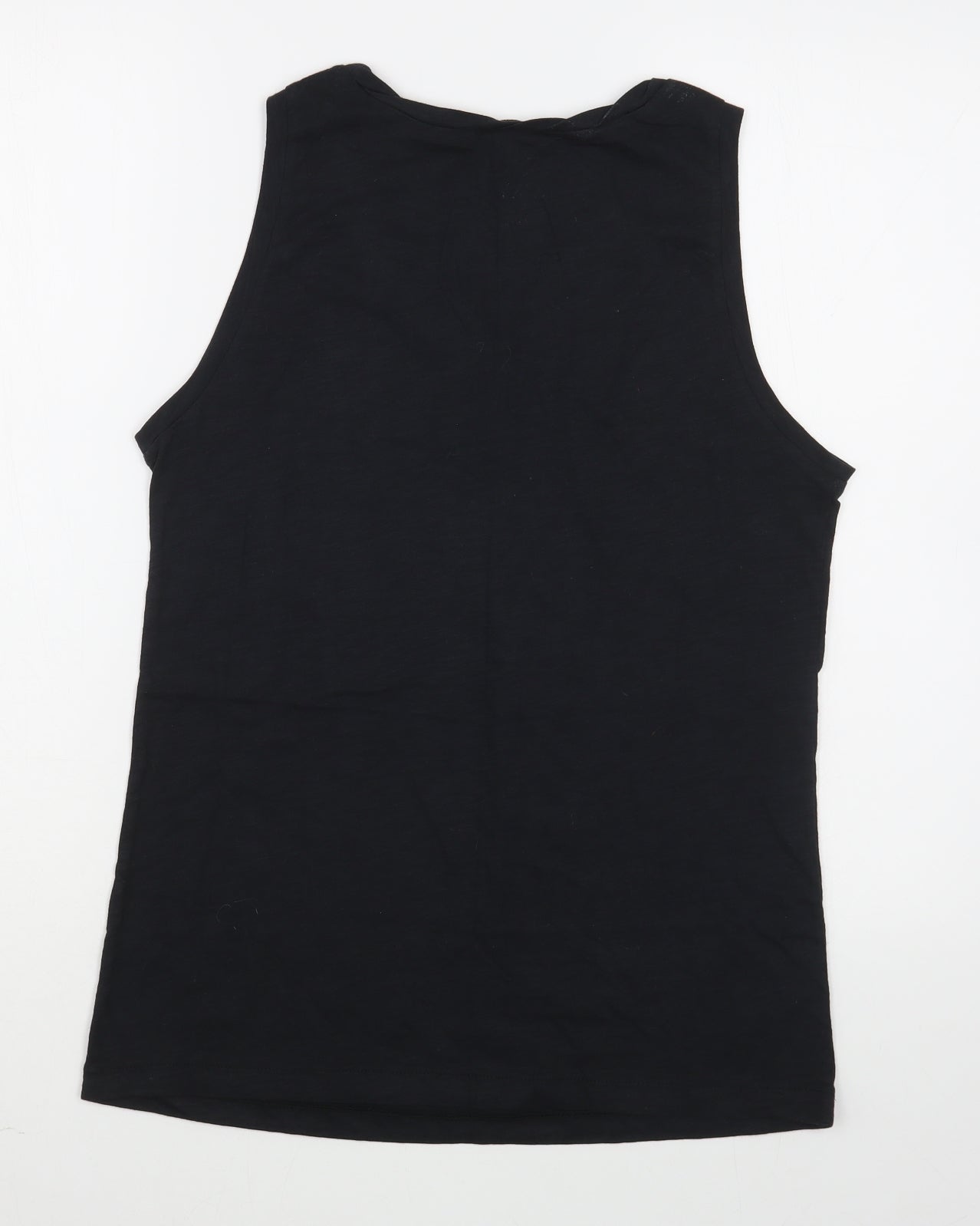 ROXY Womens Black  100% Cotton Basic Tank Size XL Scoop Neck