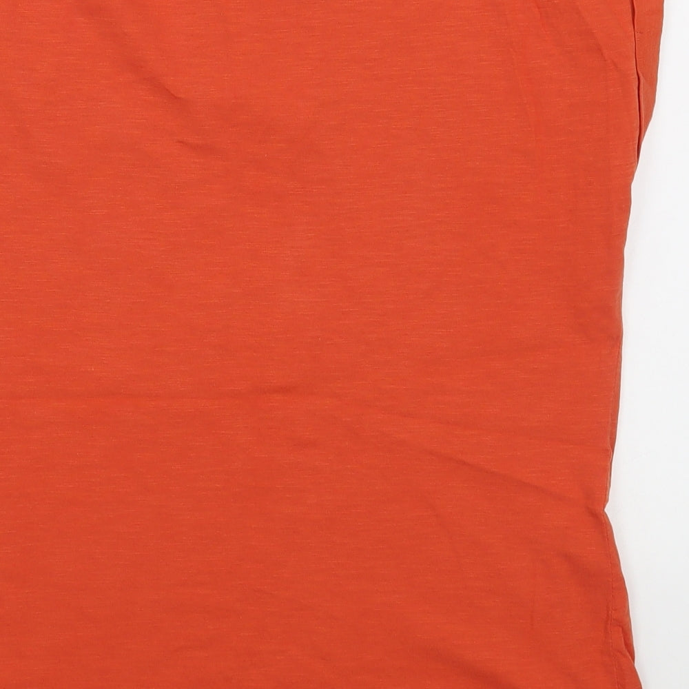 Part Two Womens Orange  100% Cotton Basic T-Shirt Size S V-Neck