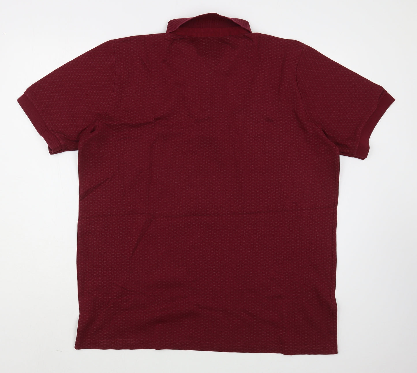 Boss Mens Red Polka Dot 100% Cotton  Polo Size 4XL Collared Pullover