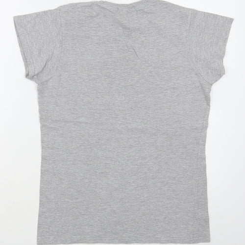 Urban Bliss Womens Grey  100% Cotton Basic T-Shirt Size 12 Round Neck