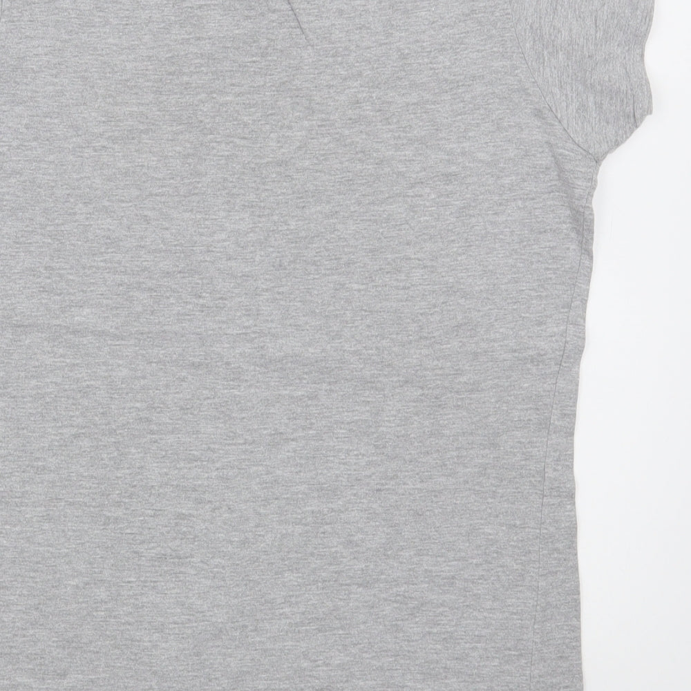 Urban Bliss Womens Grey  100% Cotton Basic T-Shirt Size 12 Round Neck