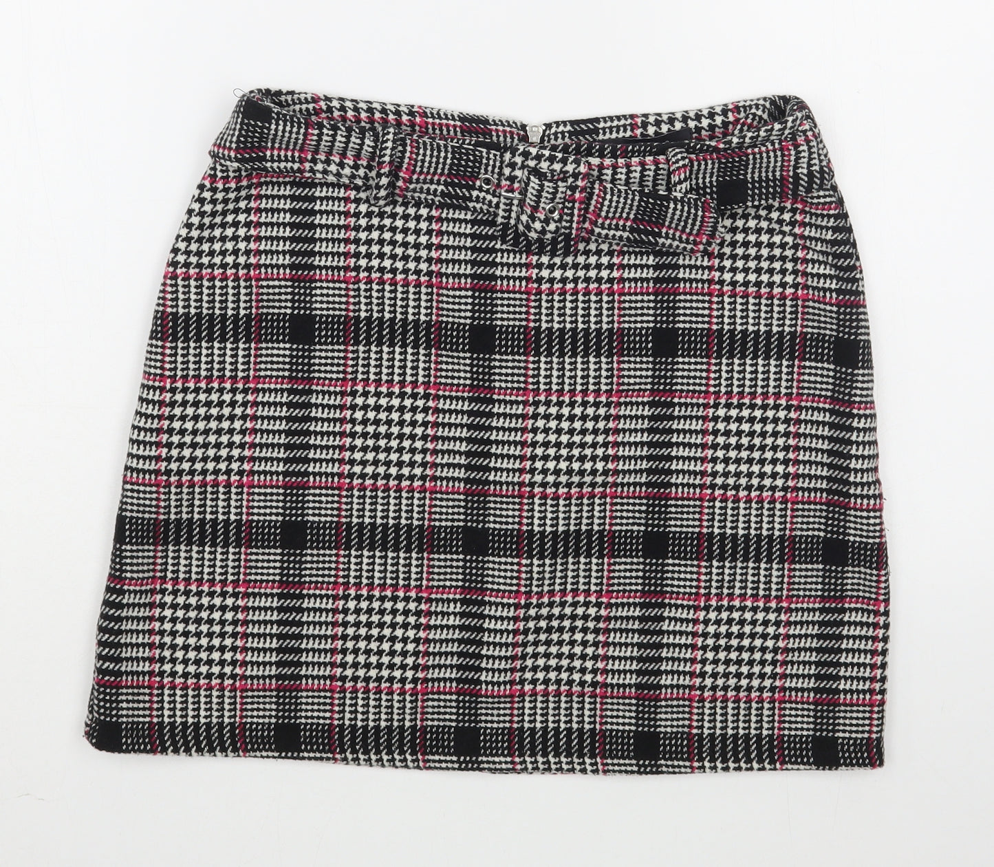 Primark Womens Multicoloured Plaid Polyester A-Line Skirt Size 12   Zip