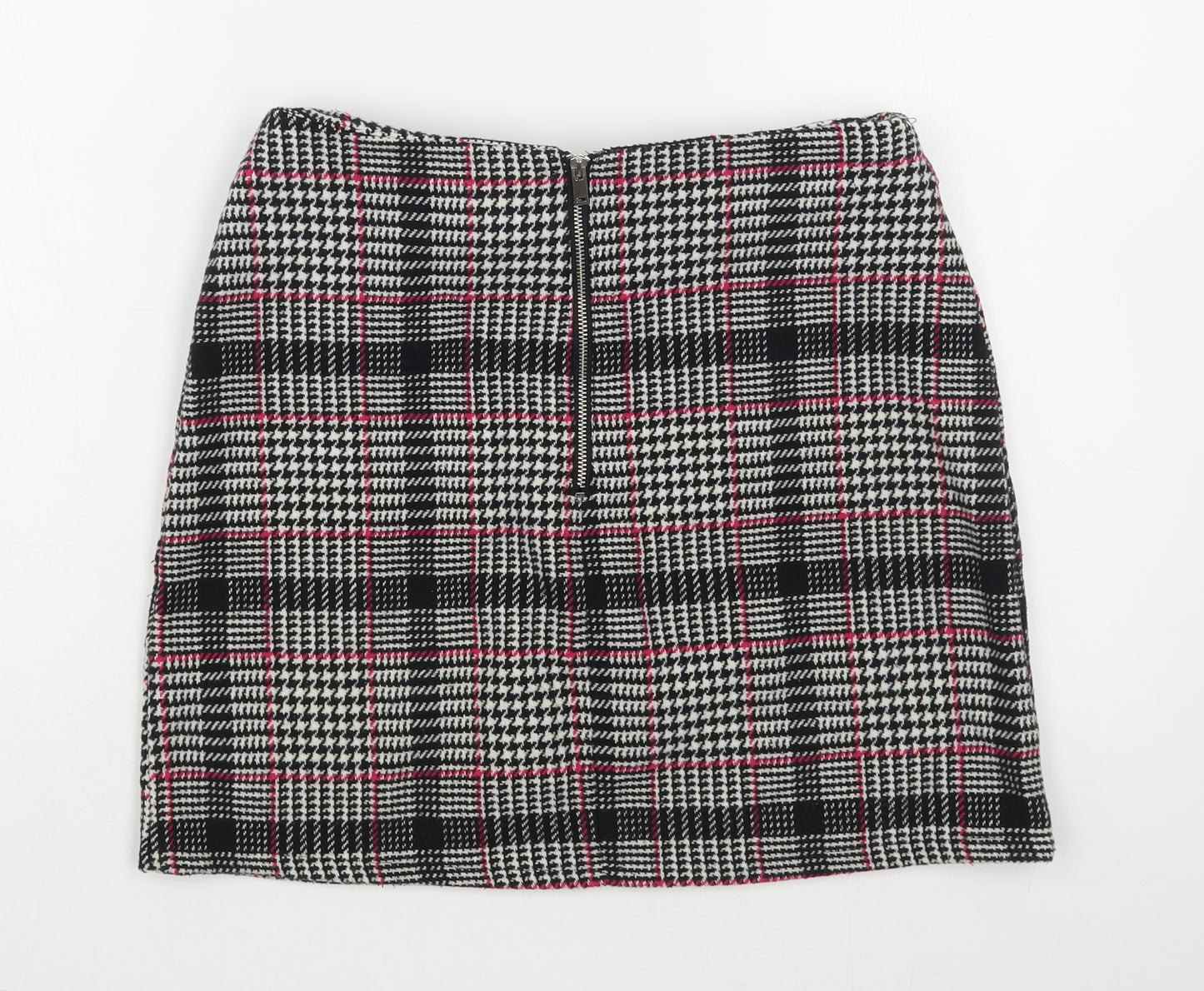 Primark Womens Multicoloured Plaid Polyester A-Line Skirt Size 12   Zip