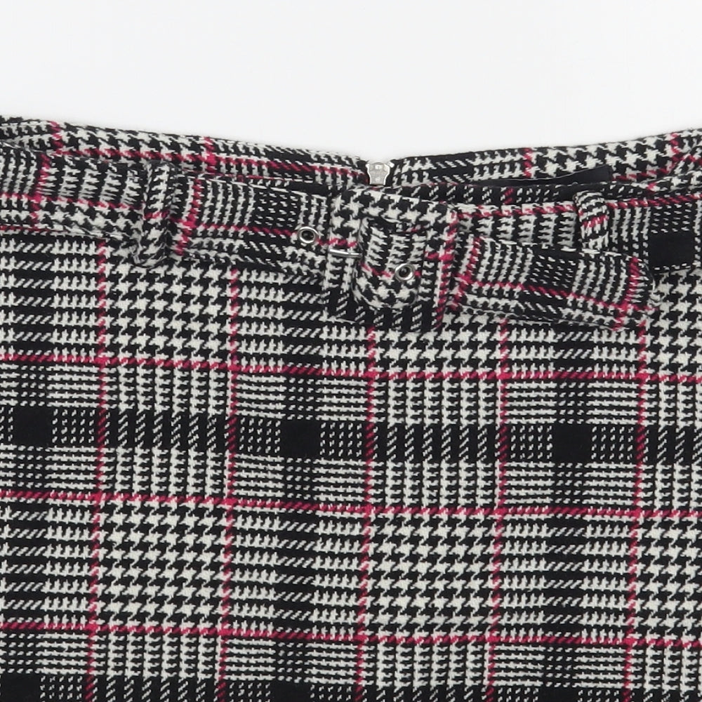 Primark Womens Multicoloured Plaid Polyester A-Line Skirt Size 12   Zip