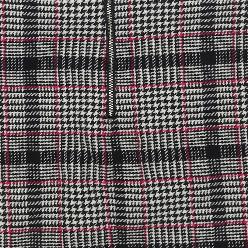 Primark Womens Multicoloured Plaid Polyester A-Line Skirt Size 12   Zip