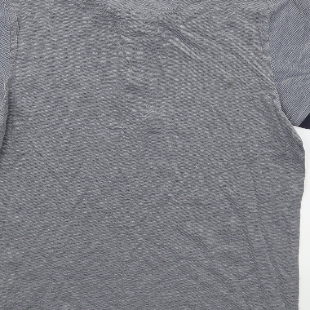 Boss Mens Grey  100% Cotton  Polo Size L Collared Pullover