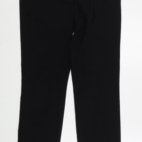 Papaya Womens Black  Polyester Trousers  Size 12 L28 in Regular Zip