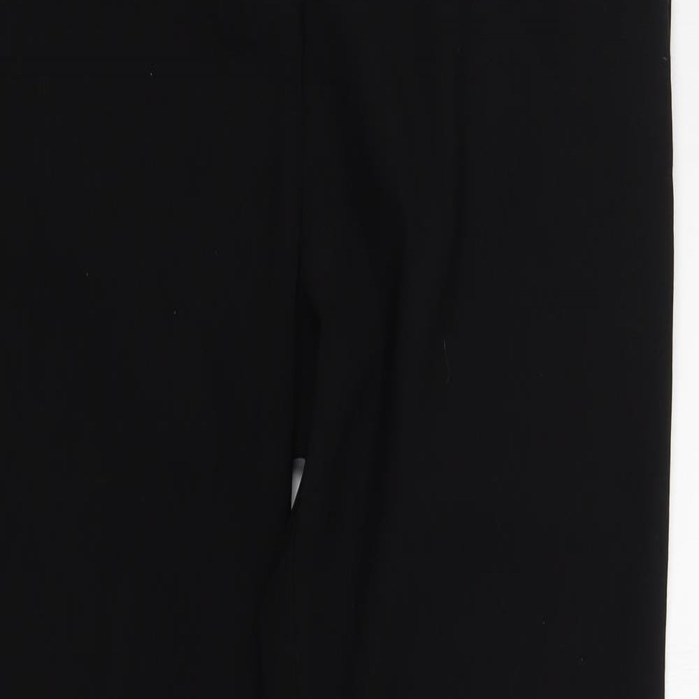 Papaya Womens Black  Polyester Trousers  Size 12 L28 in Regular Zip