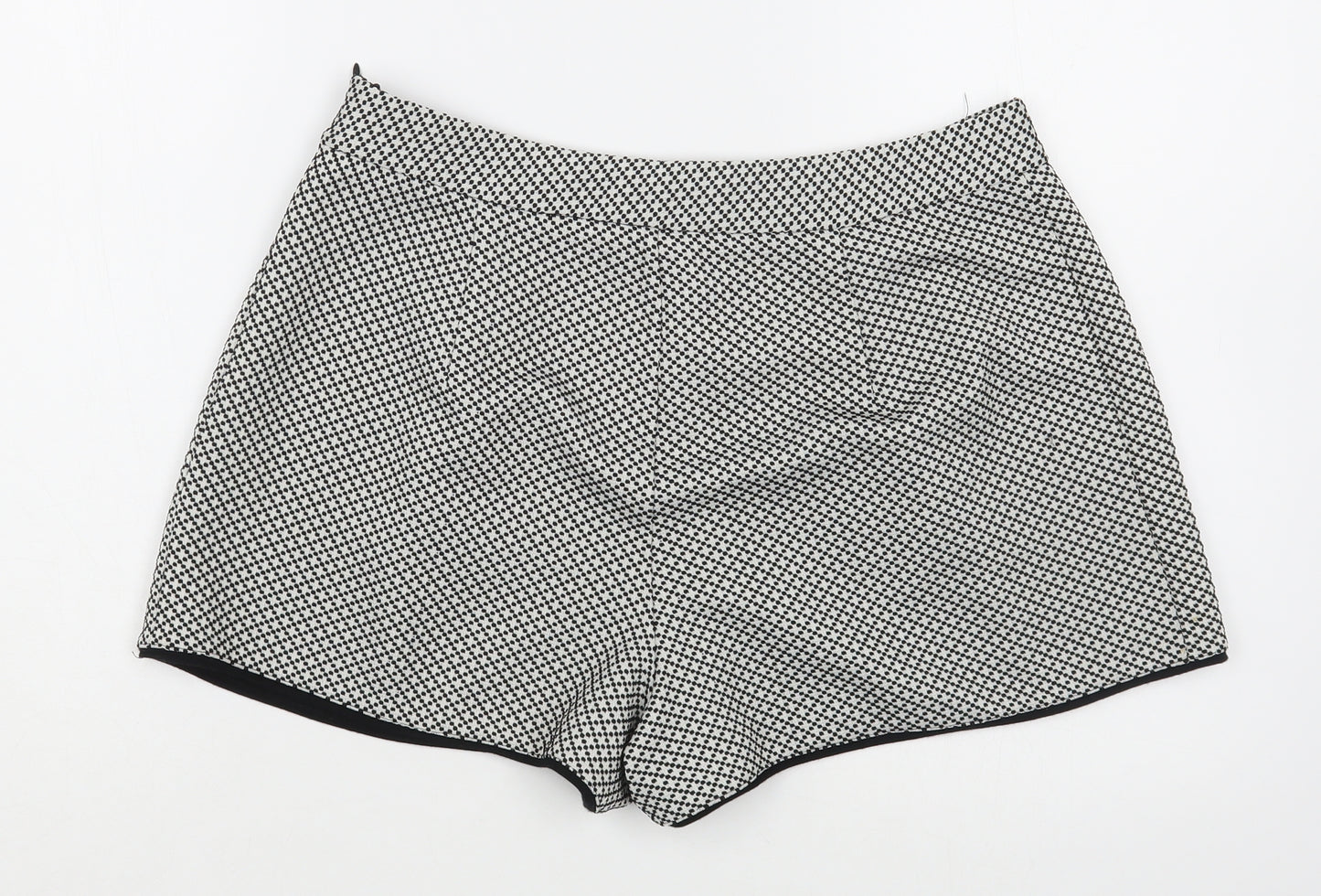 Miss Selfridge Womens Black  Polyester Bermuda Shorts Size 12  Regular Zip