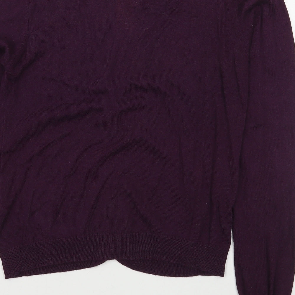 Primark Womens Purple V-Neck  Viscose Cardigan Jumper Size 14