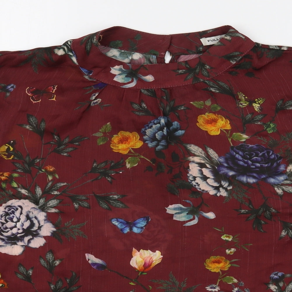 Fullcrcle Womens Multicoloured Floral Polyester Basic Blouse Size 20 Round Neck
