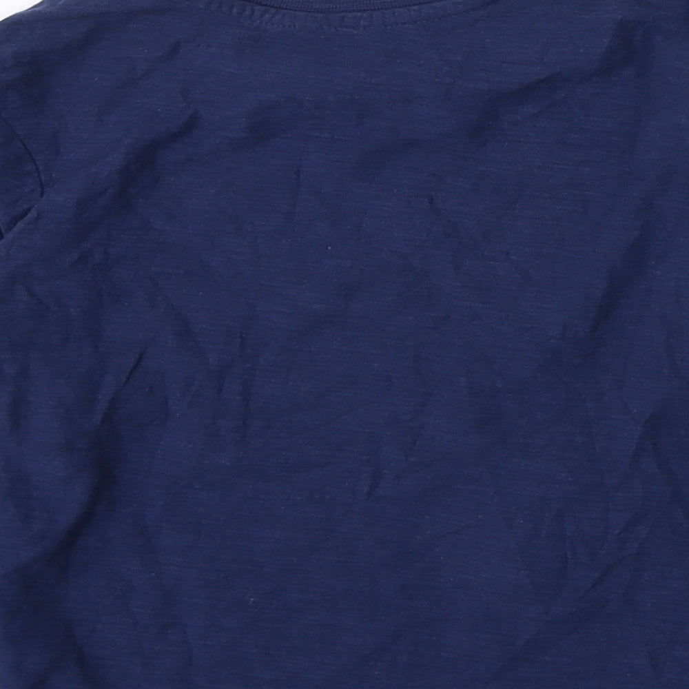Preworn Boys Blue  Cotton Basic Casual Size 3-4 Years Round Neck  - space