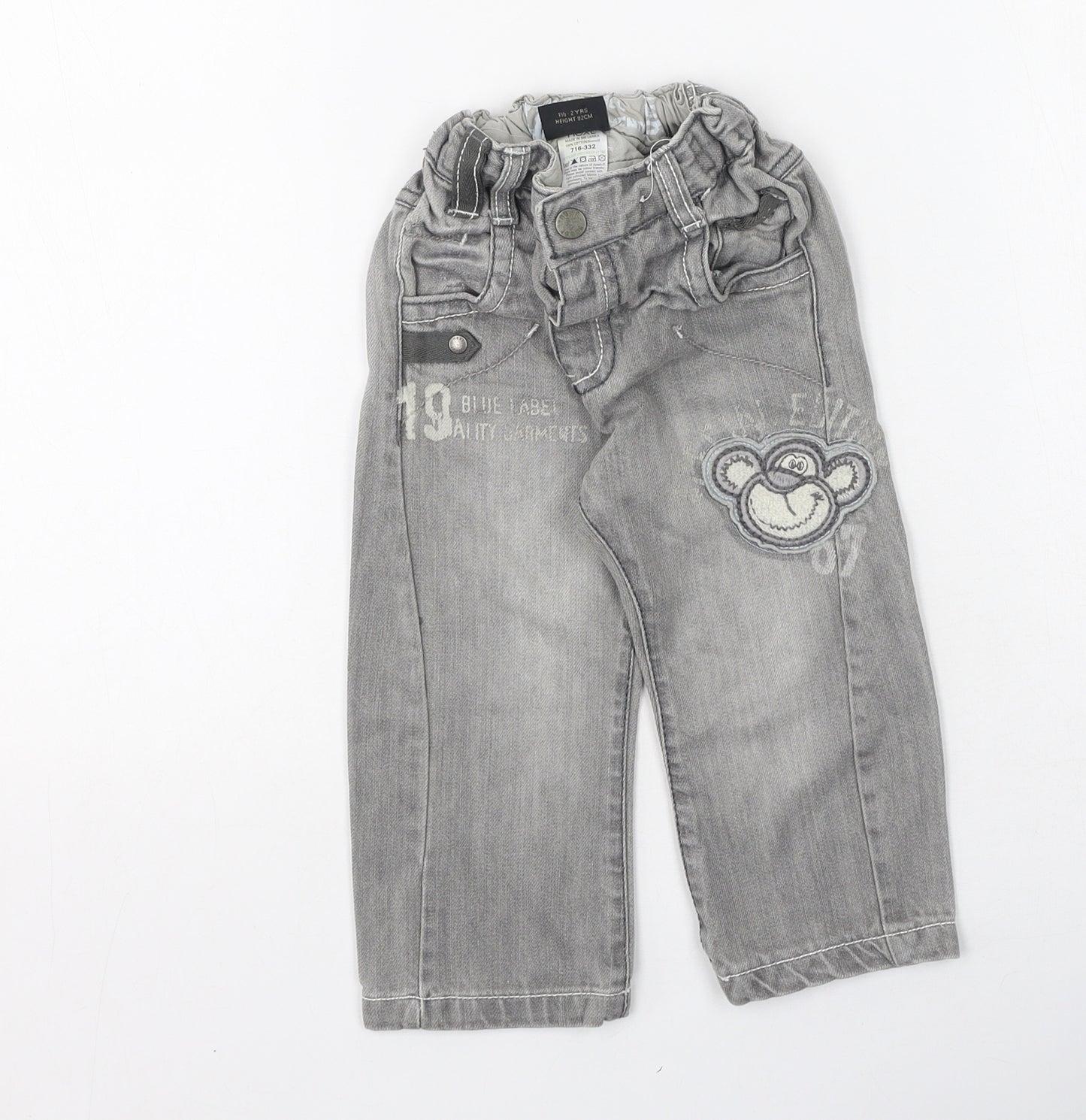 NEXT Boys Grey  Cotton Cargo Jeans Size 18-24 Months