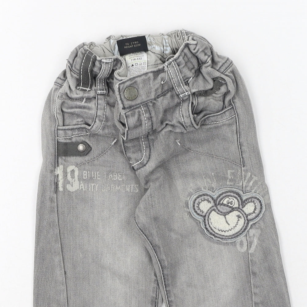 NEXT Boys Grey  Cotton Cargo Jeans Size 18-24 Months