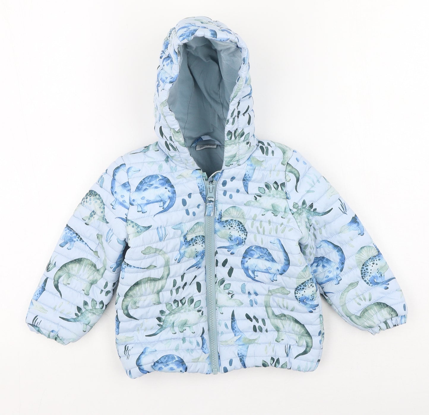 NEXT Boys Multicoloured   Puffer Jacket Coatigan Size 12-18 Months    - Dinosaur