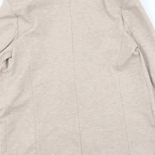 Marks and Spencer Womens Beige V-Neck  Polyester Cardigan Jumper Size 10