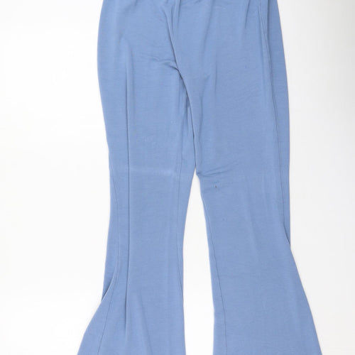 Boux Avenue Womens Blue  Viscose Jogger Trousers Size 12 L33 in Regular