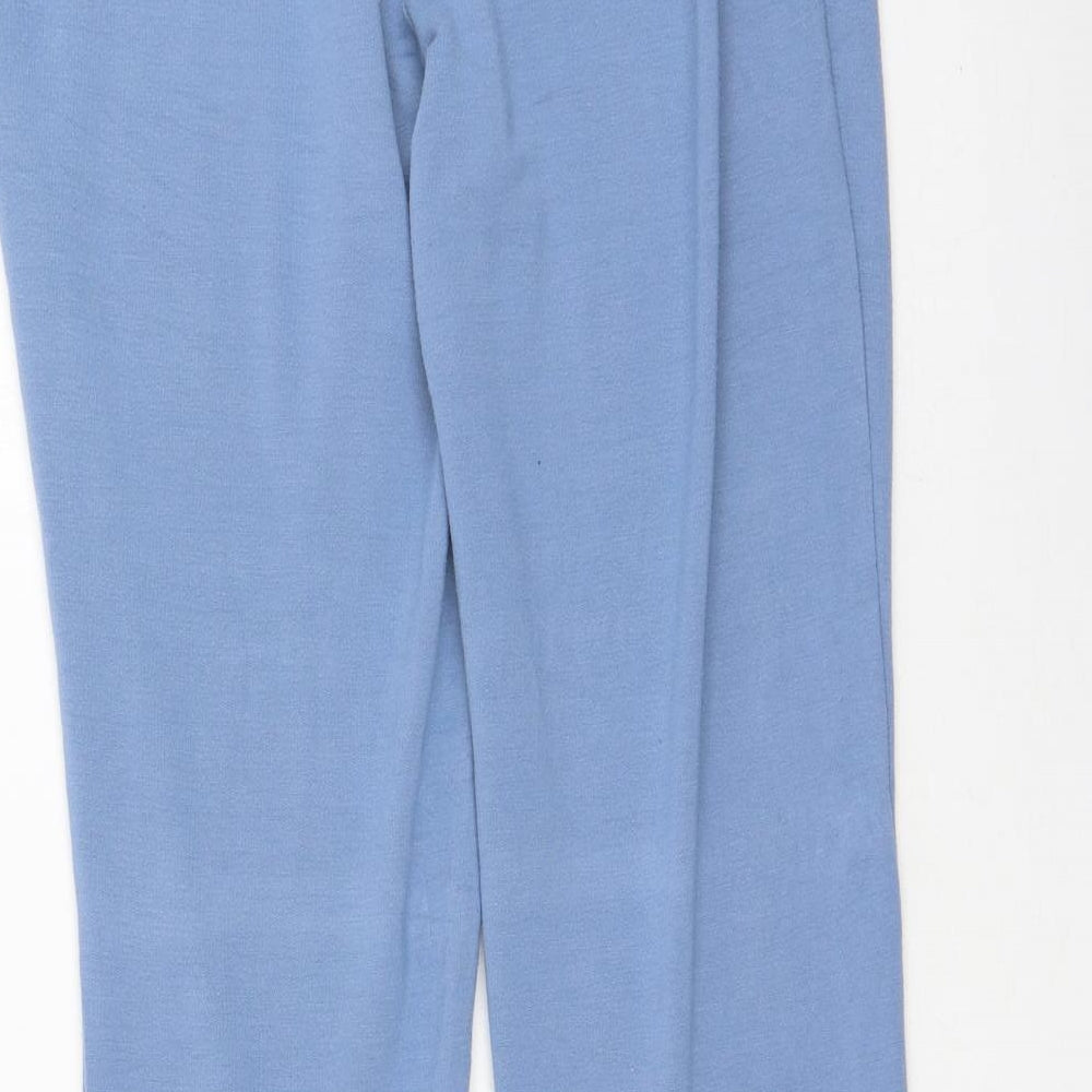 Boux Avenue Womens Blue  Viscose Jogger Trousers Size 12 L33 in Regular