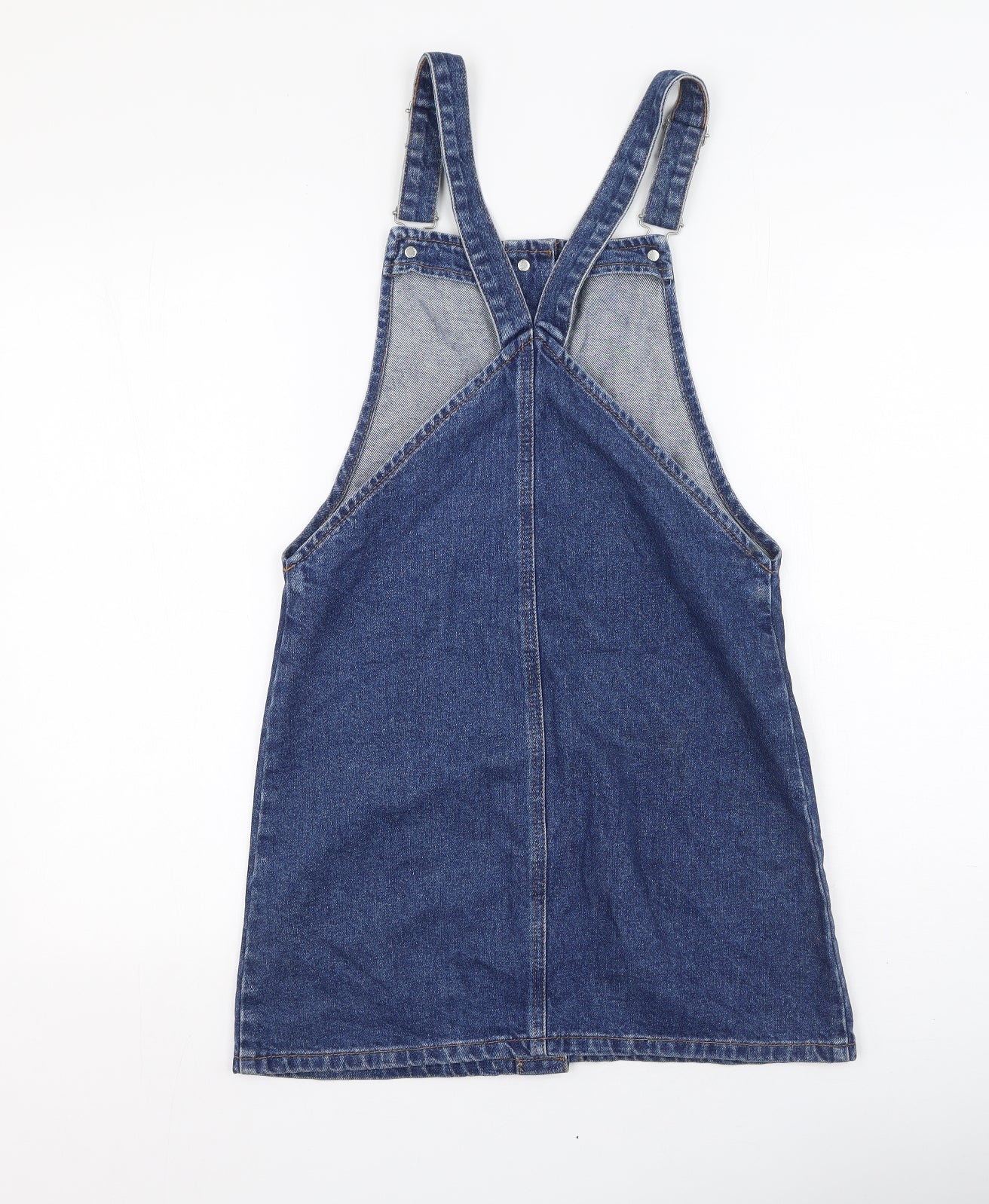 Topshop Womens Blue  Cotton A-Line  Size 6  Square Neck