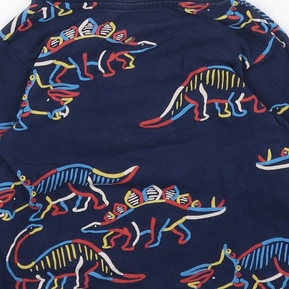 Marks and Spencer Baby Multicoloured  Cotton Basic Casual Size 18-24 Months Round Neck  - Dinosaur
