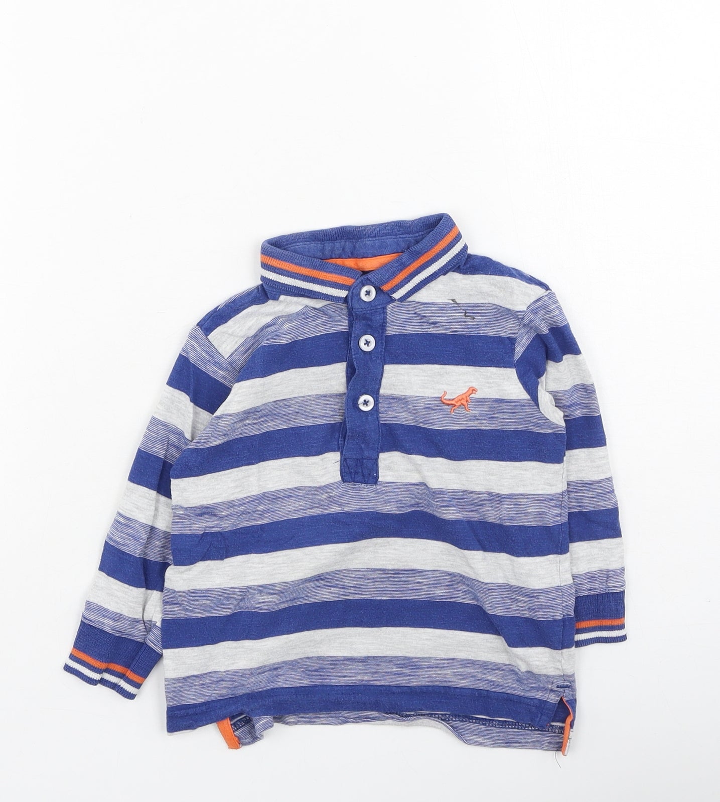 Dunnes Stores Boys Multicoloured Striped Cotton Basic Casual Size 12-18 Months Collared