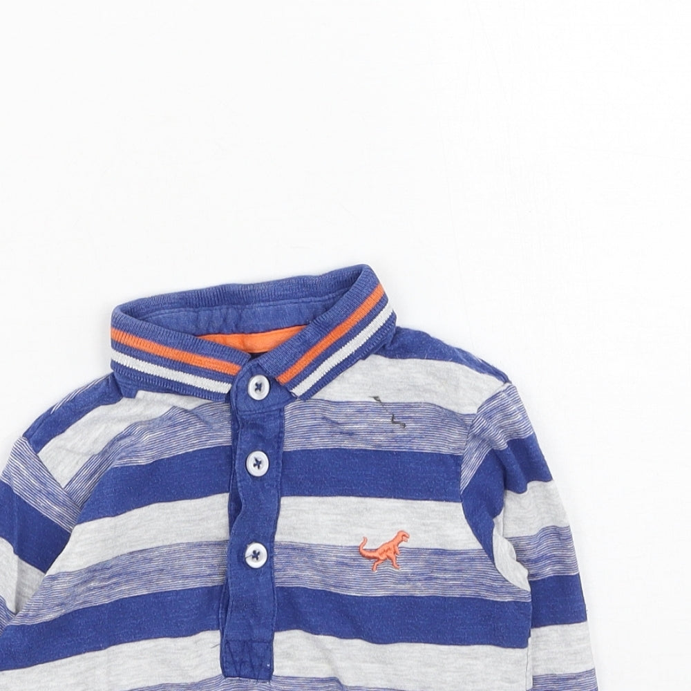 Dunnes Stores Boys Multicoloured Striped Cotton Basic Casual Size 12-18 Months Collared