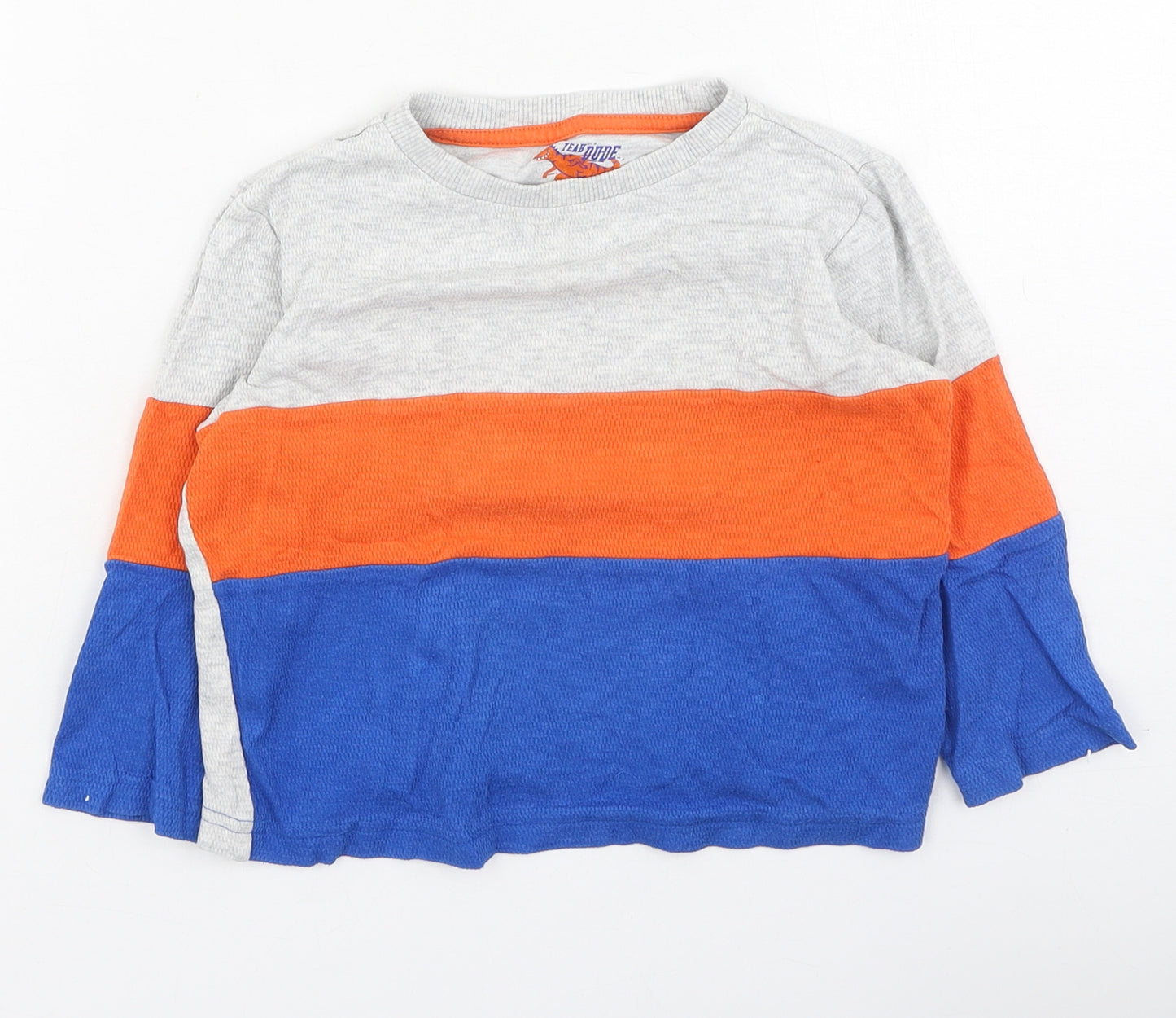 F&F Baby Multicoloured  Cotton Basic Casual Size 18-24 Months Round Neck