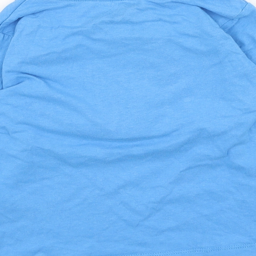 Preworn Boys Blue  Cotton Basic Casual Size 4 Years Round Neck  - Dinosaur