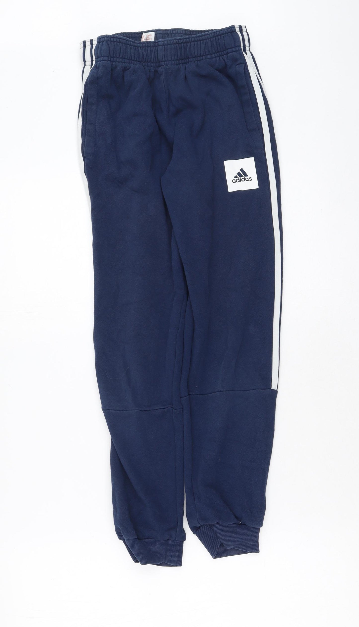 adidas Boys Blue  Polyester Jogger Trousers Size 11-12 Years L27 in Regular