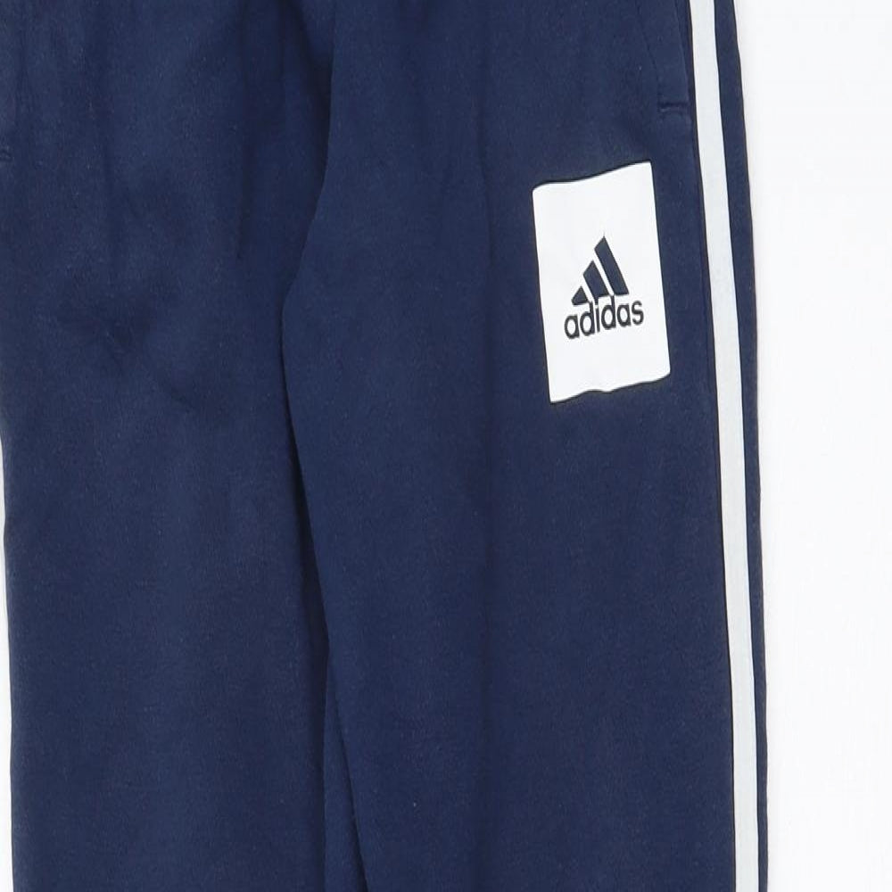 adidas Boys Blue  Polyester Jogger Trousers Size 11-12 Years L27 in Regular