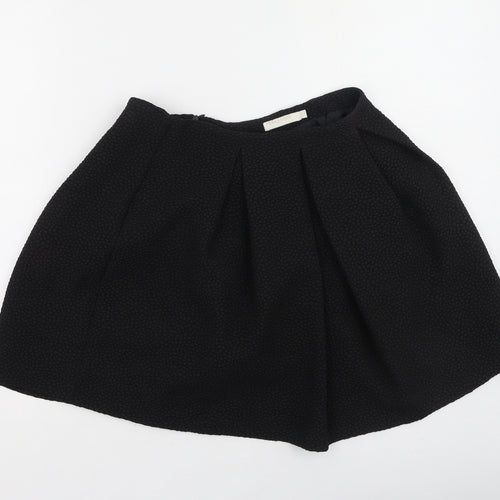Vera & Lucy Womens Black  Polyester Pleated Skirt Size S
