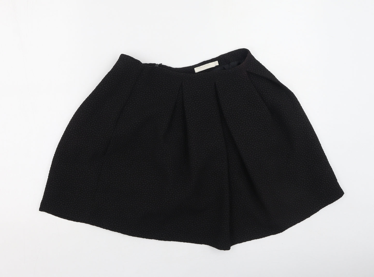 Vera & Lucy Womens Black  Polyester Pleated Skirt Size S