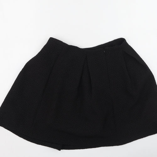 Vera & Lucy Womens Black  Polyester Pleated Skirt Size S