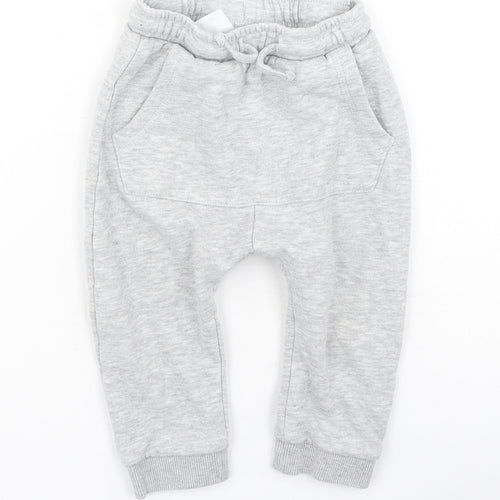 George  Boys Grey  Cotton Jogger Leggings Size 18-24 Months