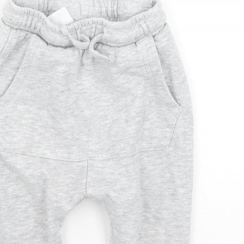 George  Boys Grey  Cotton Jogger Leggings Size 18-24 Months