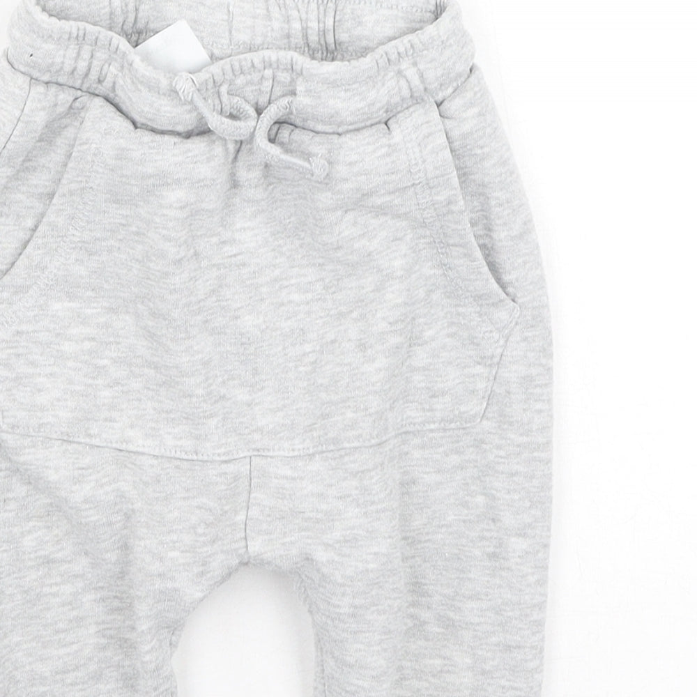 George  Boys Grey  Cotton Jogger Leggings Size 18-24 Months