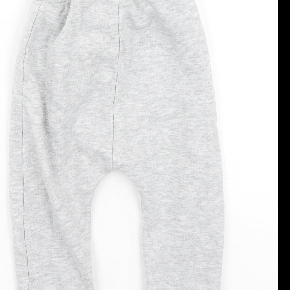 George  Boys Grey  Cotton Jogger Leggings Size 18-24 Months