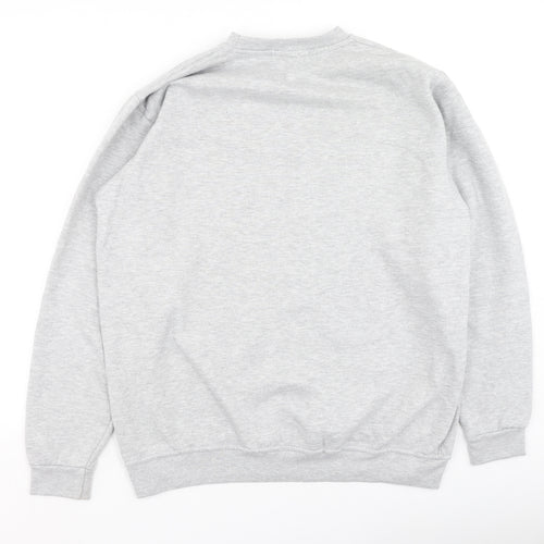 Uneek Womens Grey  Cotton Pullover Sweatshirt Size L