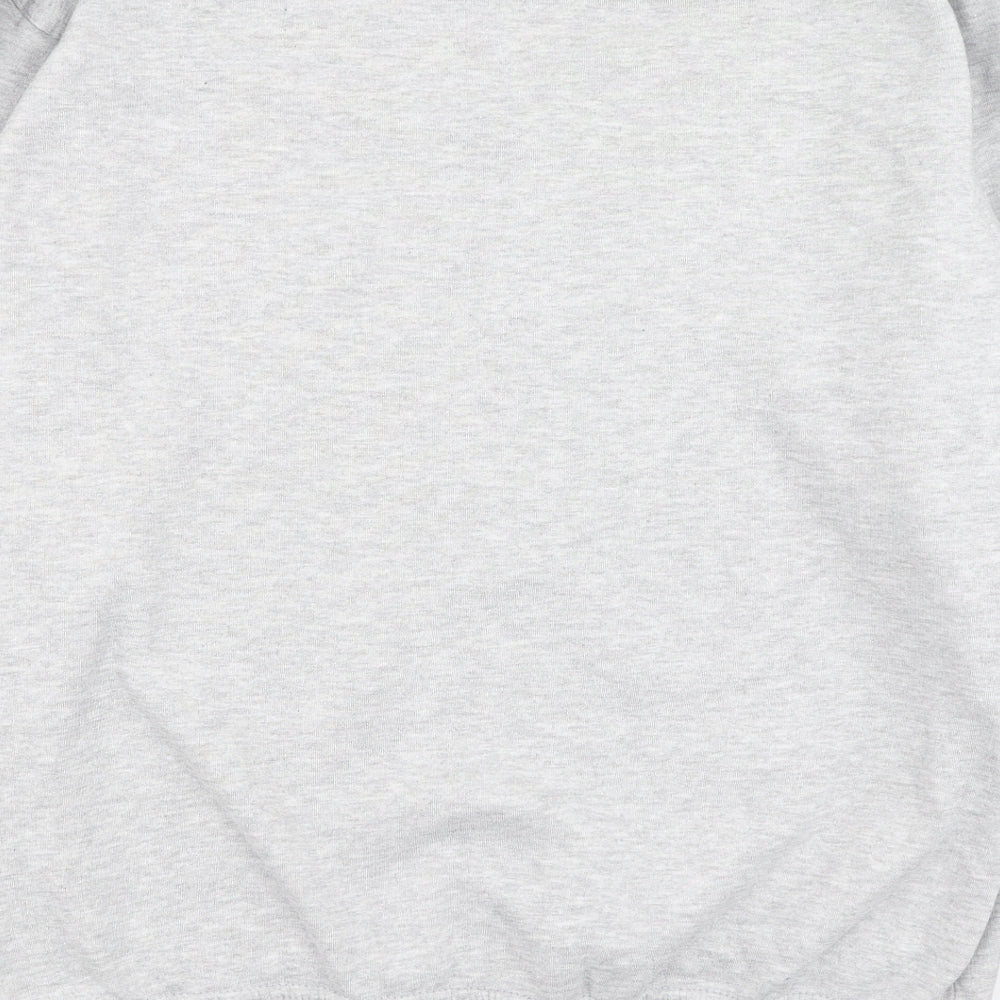 Uneek Womens Grey  Cotton Pullover Sweatshirt Size L