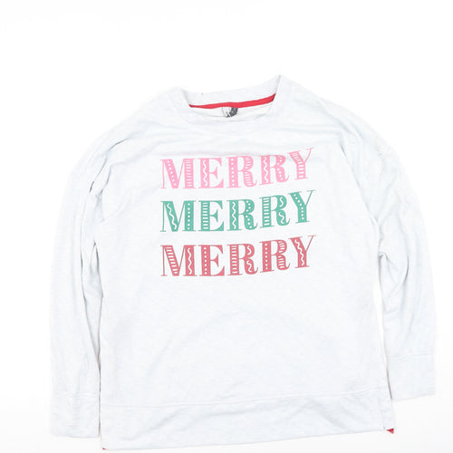 Jaclyn intimates Womens Grey  Polyester Pullover Sweatshirt Size S   - Christmas Jumper