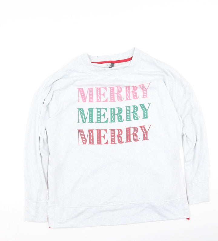 Jaclyn intimates Womens Grey  Polyester Pullover Sweatshirt Size S   - Christmas Jumper