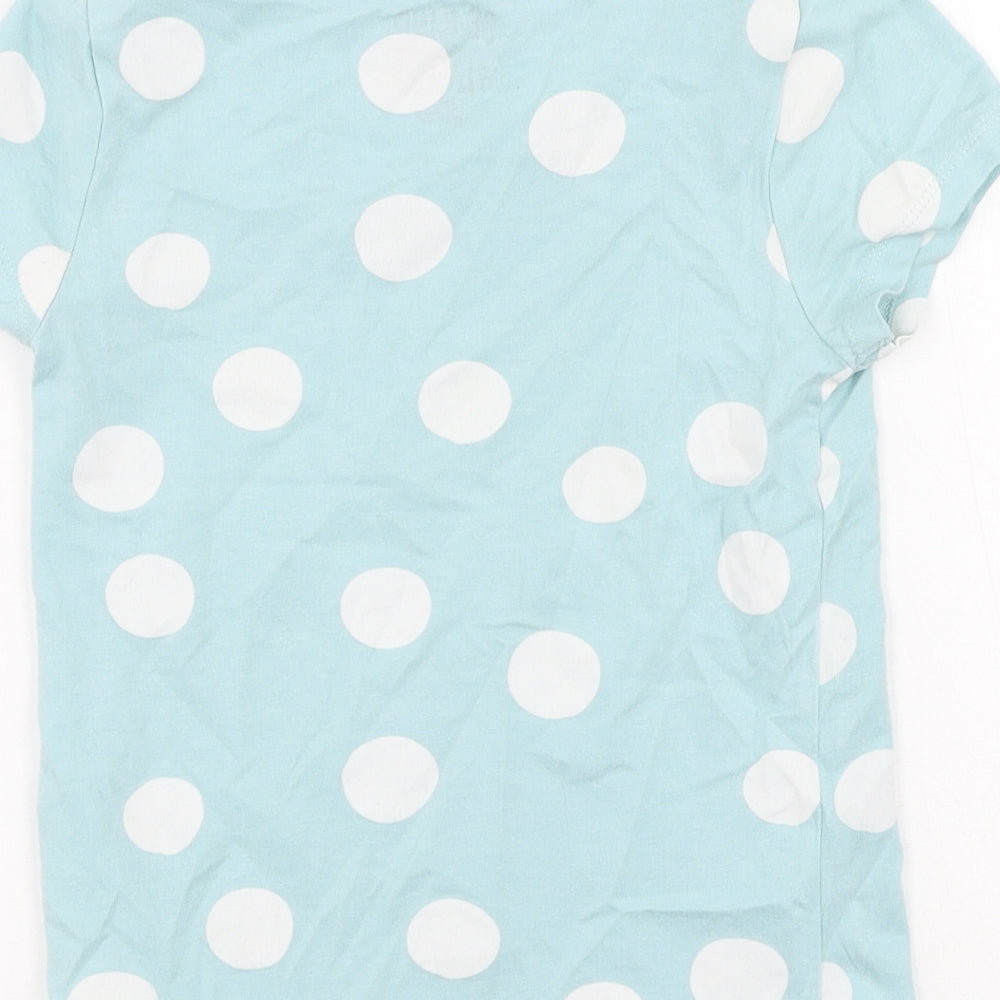 F&F Girls Blue  Cotton Basic Casual Size 3-4 Years Round Neck