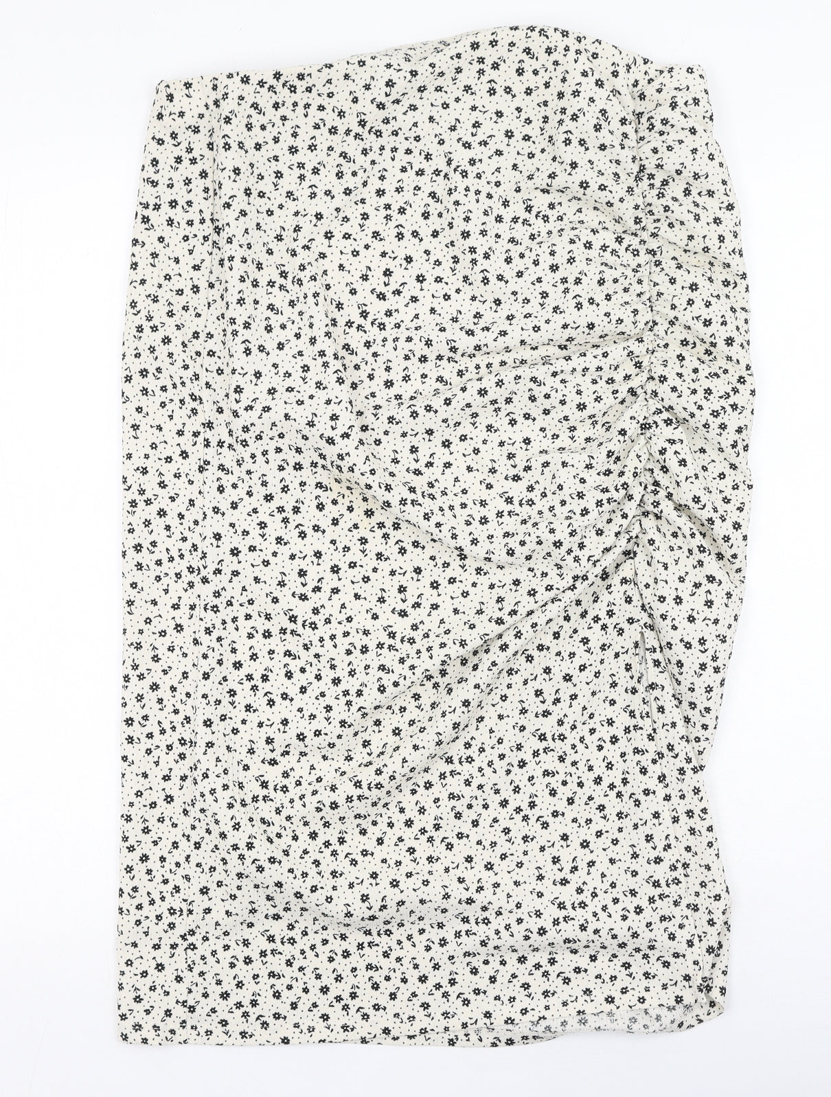 George  Womens White Floral Polyester Tulip Skirt Size 16