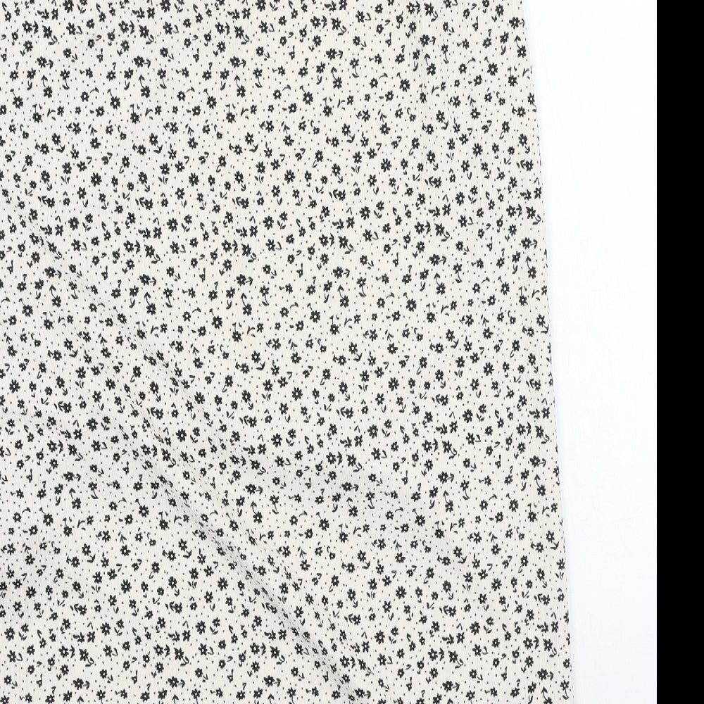 George  Womens White Floral Polyester Tulip Skirt Size 16