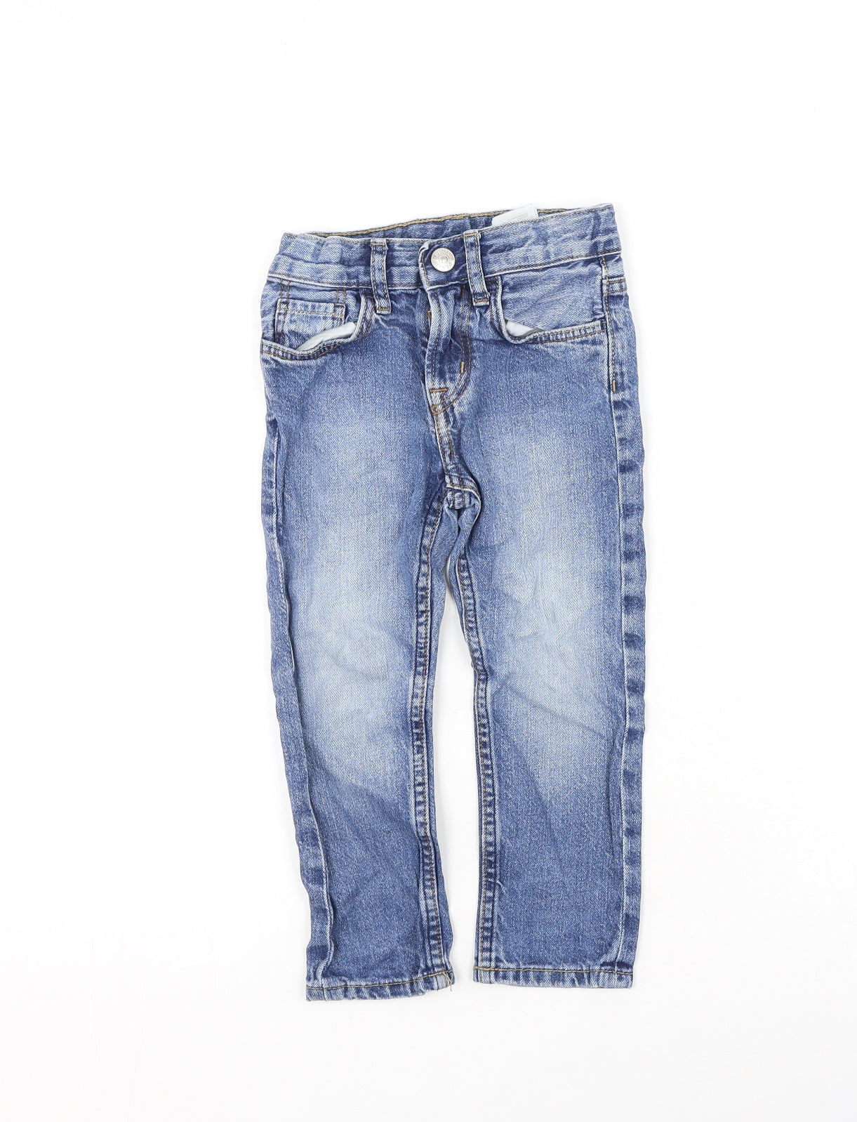 Preworn  Boys Blue  Cotton Skinny Jeans Size 2-3 Years  Regular