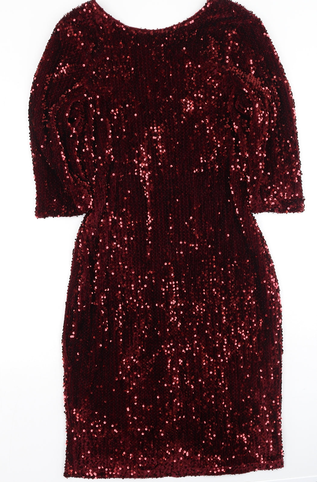 ADLIB Womens Red  Polyester Bodycon  Size 14  Round Neck