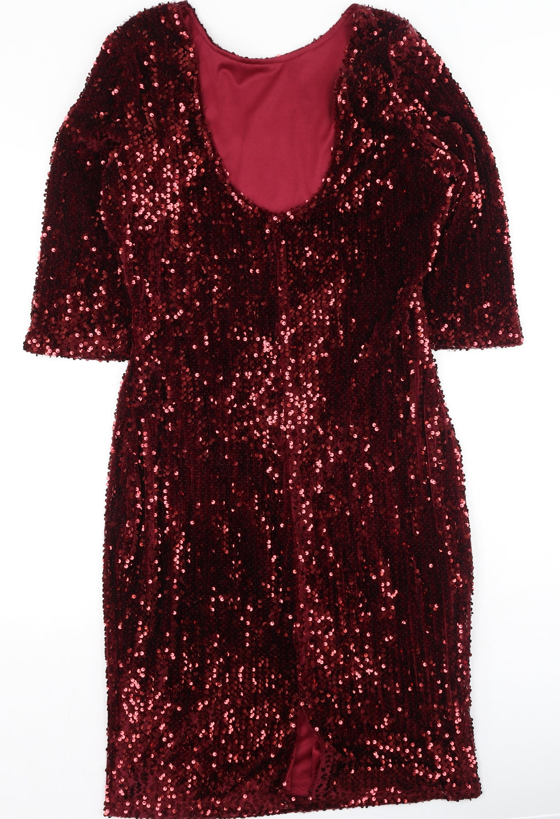 ADLIB Womens Red  Polyester Bodycon  Size 14  Round Neck